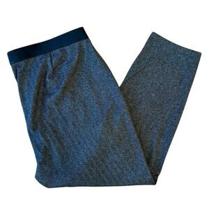 Eileen Fisher Tights Herringbone Elastic Waist Pull On Mid Rise Black Size Large